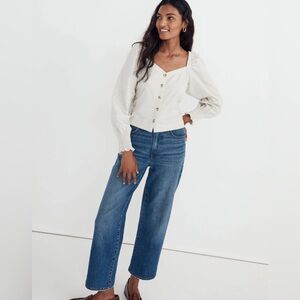 Madewell Cream Button-Up Blouse